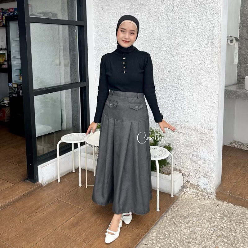 Jual Oneira - Rok Mayung Rempel Zizi Skirt Bawahan Wanita Rok Rample ...