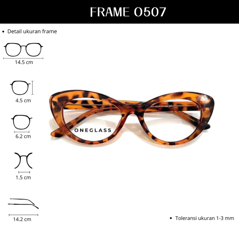 Jual oneglass- Frame Kacamata O507 Cat Eye Perempuan | Shopee Indonesia