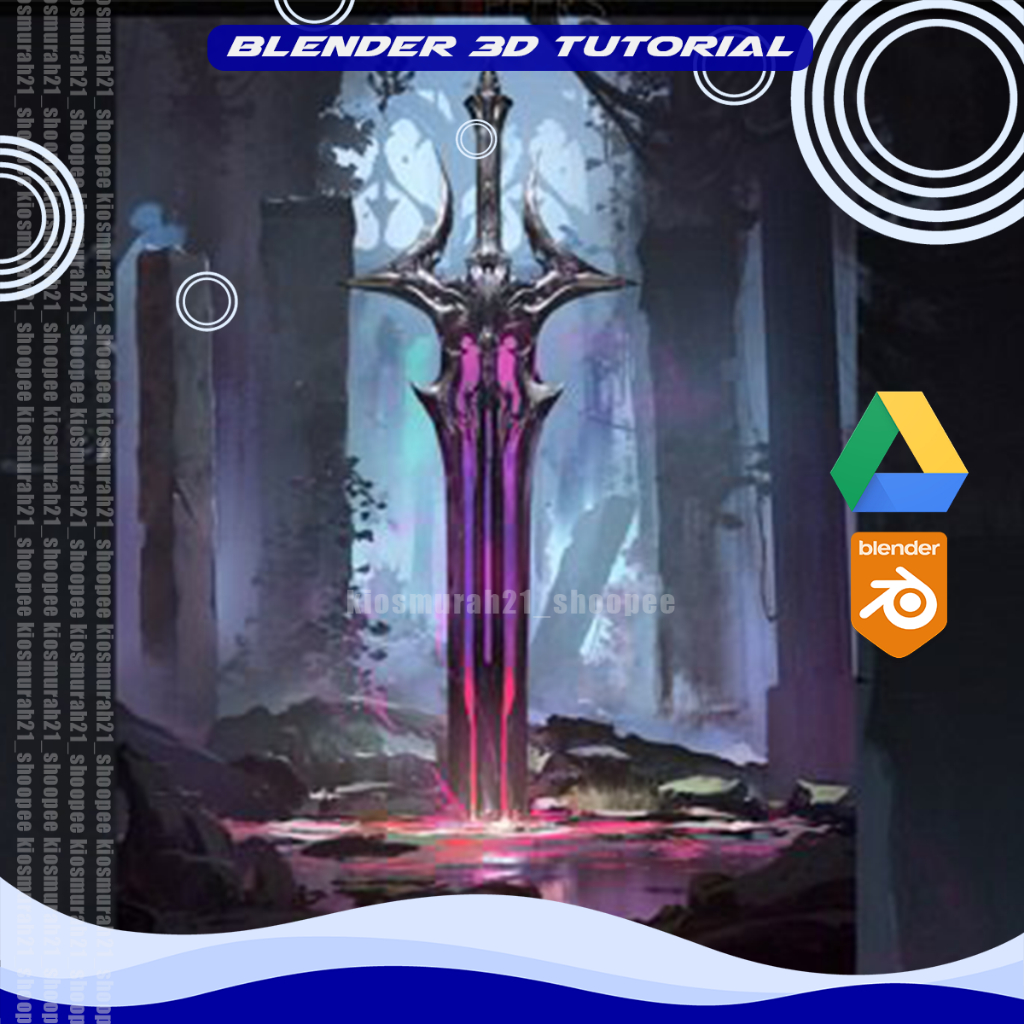 Jual Blender 3D Tutorial Concepting & Illustrating a Sword for Games ...