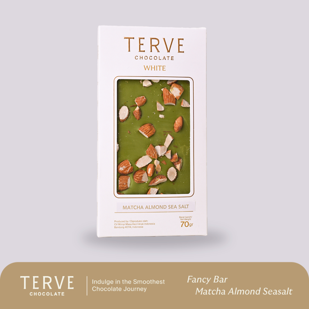 Jual Terve White Chocolate Matcha Almond Sea Salt 70 gr | Shopee Indonesia