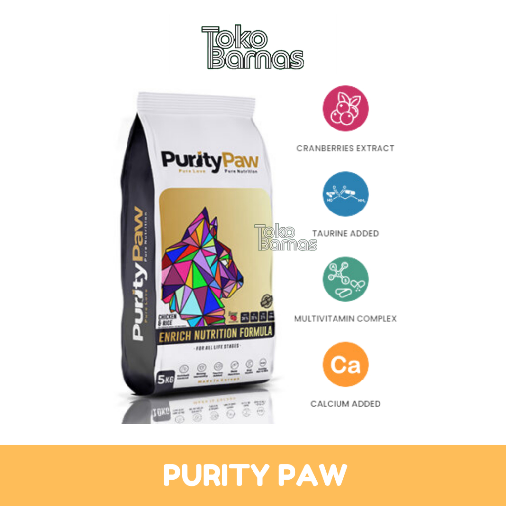 Jual Purity Paw Chicken & Rice 500 gr Dry Food For All Life Stages ...