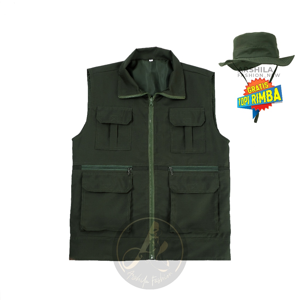 Jual Arshila Fashion Rompi Tactical CARGO Dewasa Ada Kerahnya VEST ...
