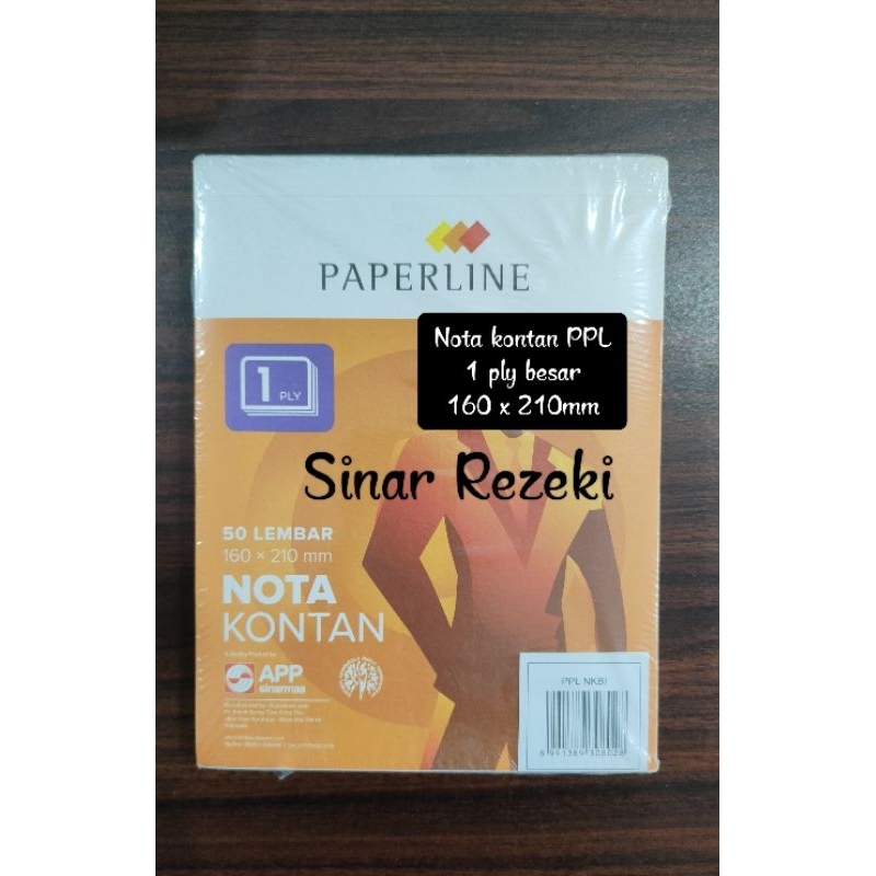 Jual 10 buah!!1 ply besar!!Nota kontan paperline rangkap 1 besar/1 ply ...
