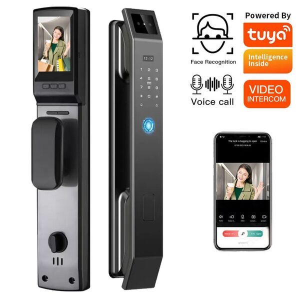 Jual Tuya Smart Door Lock 3D Face Recognition D-14 Mortise 6080 [Tuya ...