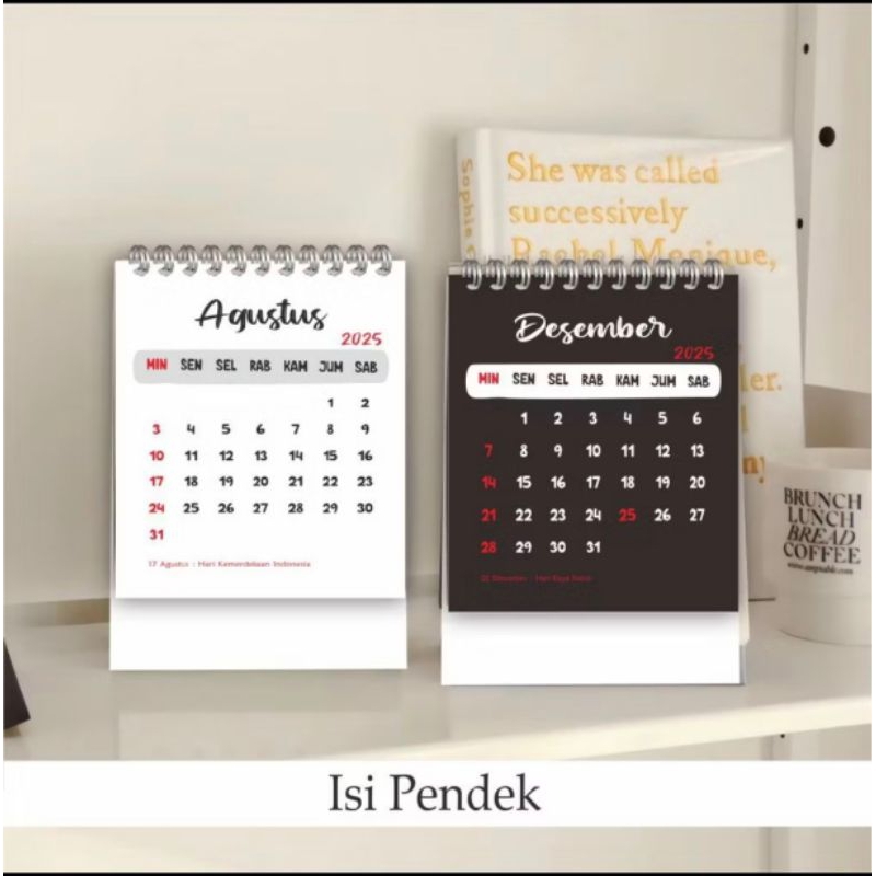 Jual KALENDER MEJA A6 2025. / KALENDER MEJA AESTHETIC / KALENDER MEJA ...