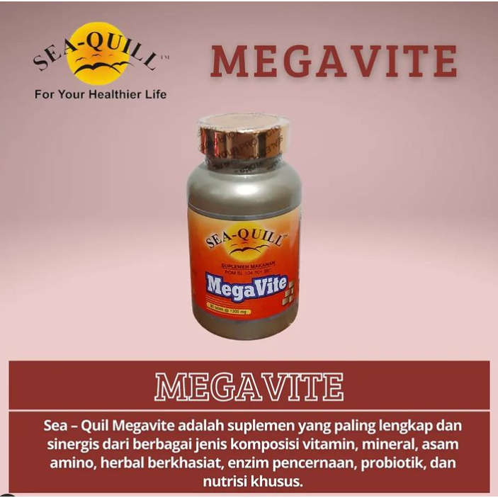 Jual Sea-Quill Megavite Isi 30s & 60s | Vitamin Daya Tahan Tubuh ...