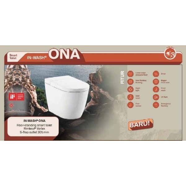 Jual Smart Toilet Floor Standing Kloset Roca In Wash Ona / Kloset Duduk ...