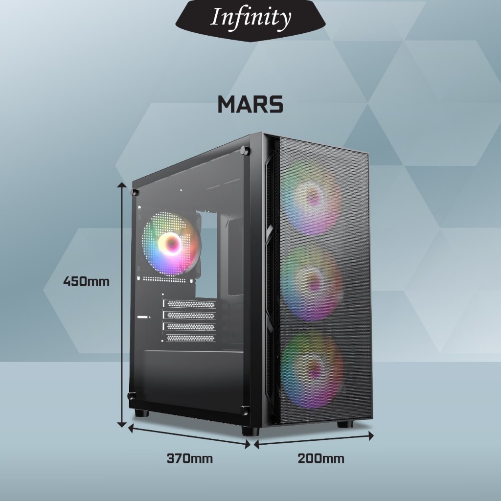 Jual Infinity Mars Tempered Glass - Casing PC M-ATX / CPU PC Case ...