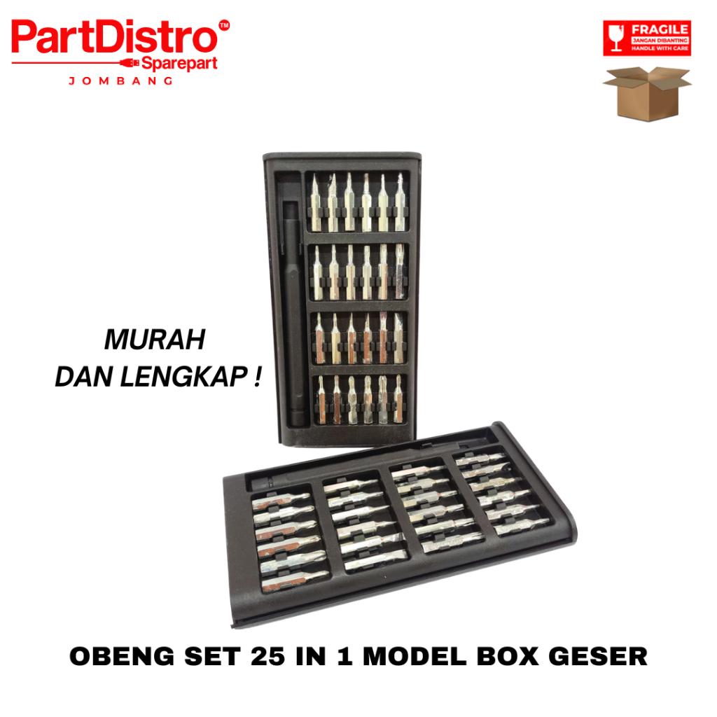Jual Jual OBENG SET 25 IN 1 MODEL BOX GESER | Shopee Indonesia