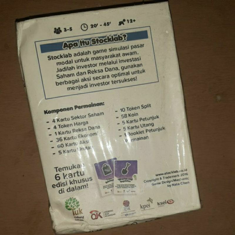 Jual StockLab by MoneyLab - Game Simulasi Pasar Modal | Kartu Sektor ...