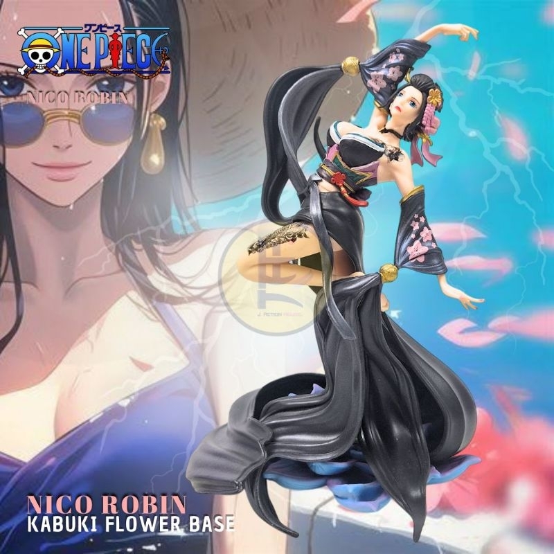 Statue One Piece - Nico Robin - Tenue Noire Et Attaque Fleur - 32 Cm (12.5 In) - NEUF 2025
