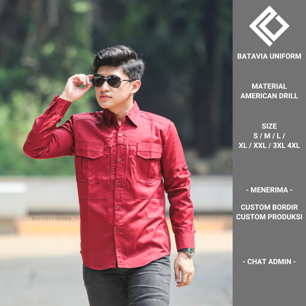 Jual Baju TACTICAL Pria Lengan Panjang - Kemeja Seragam Kerja Dinas ...