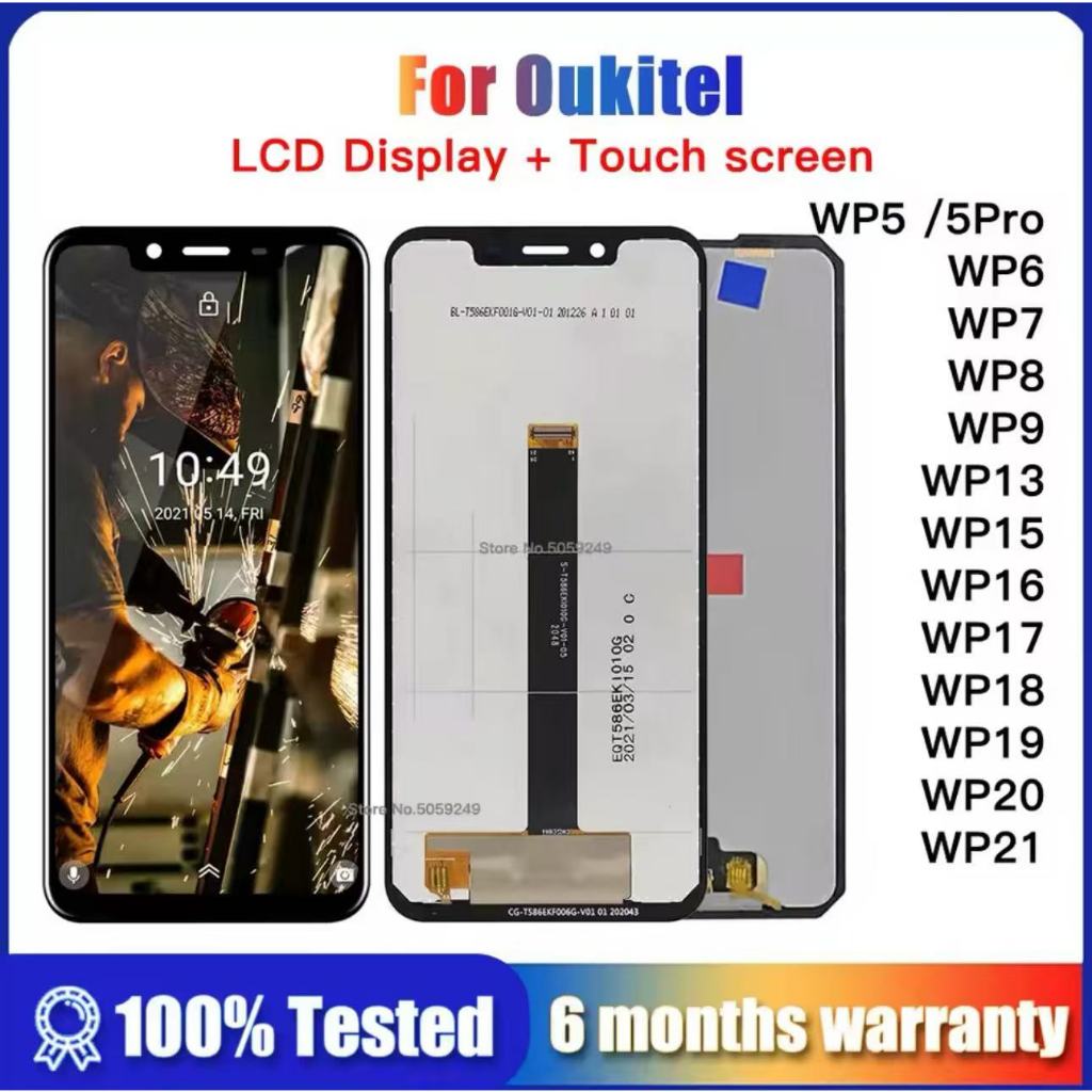 LCD Display Ersatz Für OUKITEL WP21 / WP21 Ultra - Touch Screen Mit Werkzeug & Kleber