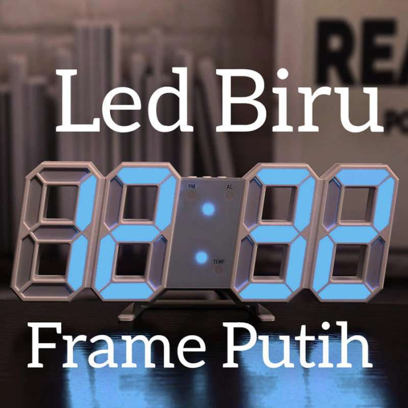 Jual Jam Meja Dinding Digital 3D LED Clock Bentuk Angka Modern ...