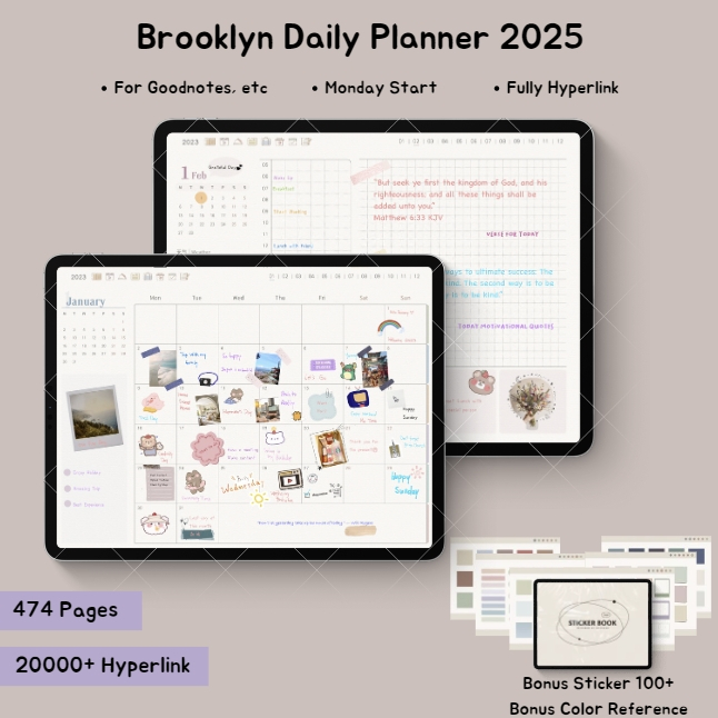 Jual Digital Planner 2026 for Goodnotes Notability dll --- Brooklyn ...