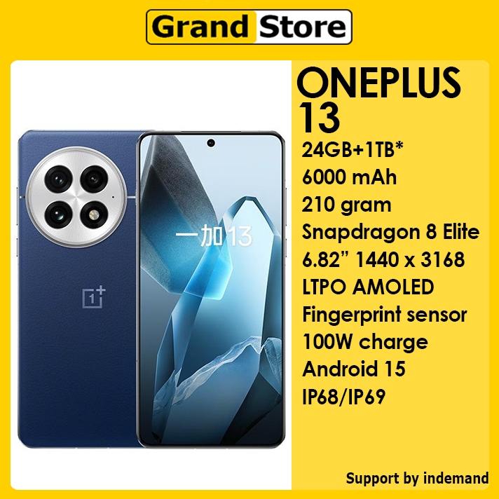 OnePlus 13 débloqué Snapdragon 8 Elite 6,82 pouces 2K 100W SuperVOOC 50W Charge sans fil 6000MAh 50MP  509