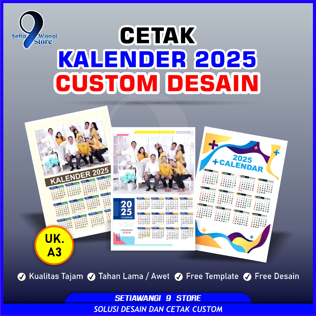 Jual Kalender 2025 Custom Lengkap / Free Desain | Shopee Indonesia