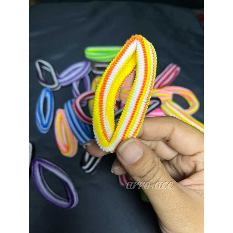 Jual ISI 15 pcs BESAR TALI RAMBUT WARNA WARNI / IKAT RAMBUT | Shopee ...