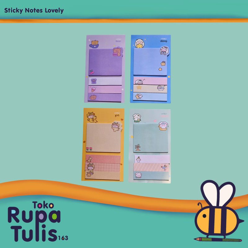 Jual Sticky Notes Lovely Motif Cute - SATUAN (1 pcs) | Shopee Indonesia