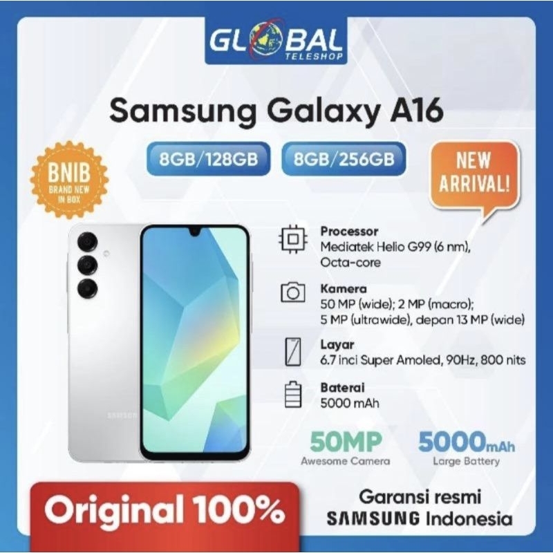 Jual Samsung Galaxy A16 Lte 8/128GB | 8/256GB - Garansi Resmi Samsung