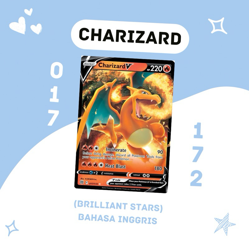 Charizard V 017/172 Brilliant Stars - Ultra Rare Italia