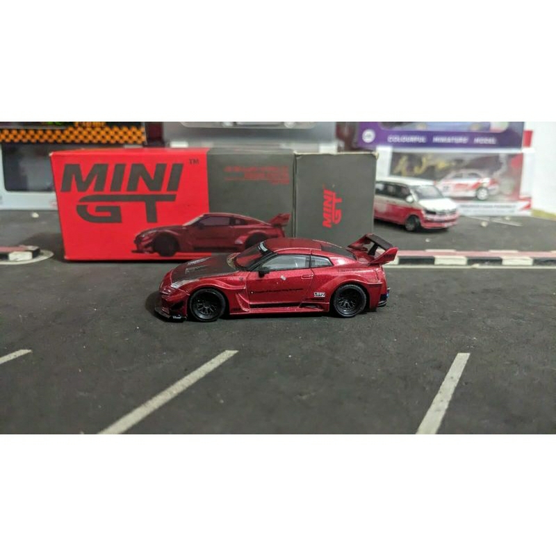 Jual Diecast Mini GT LBWK Silhouette Nissan Gtr R35 Lava Red no 191 1: ...