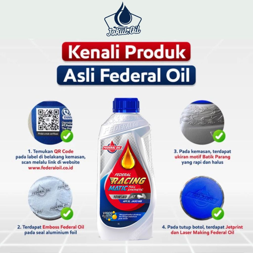 Jual Oli Federal Racing Matic 1L Original Motor Matic | Shopee Indonesia