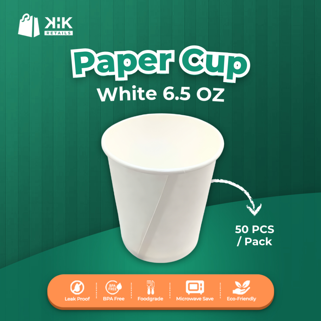 Jual Paper Cup Putih 6.5 Oz / 8.0 Oz – Gelas Kertas Minuman Panas ...