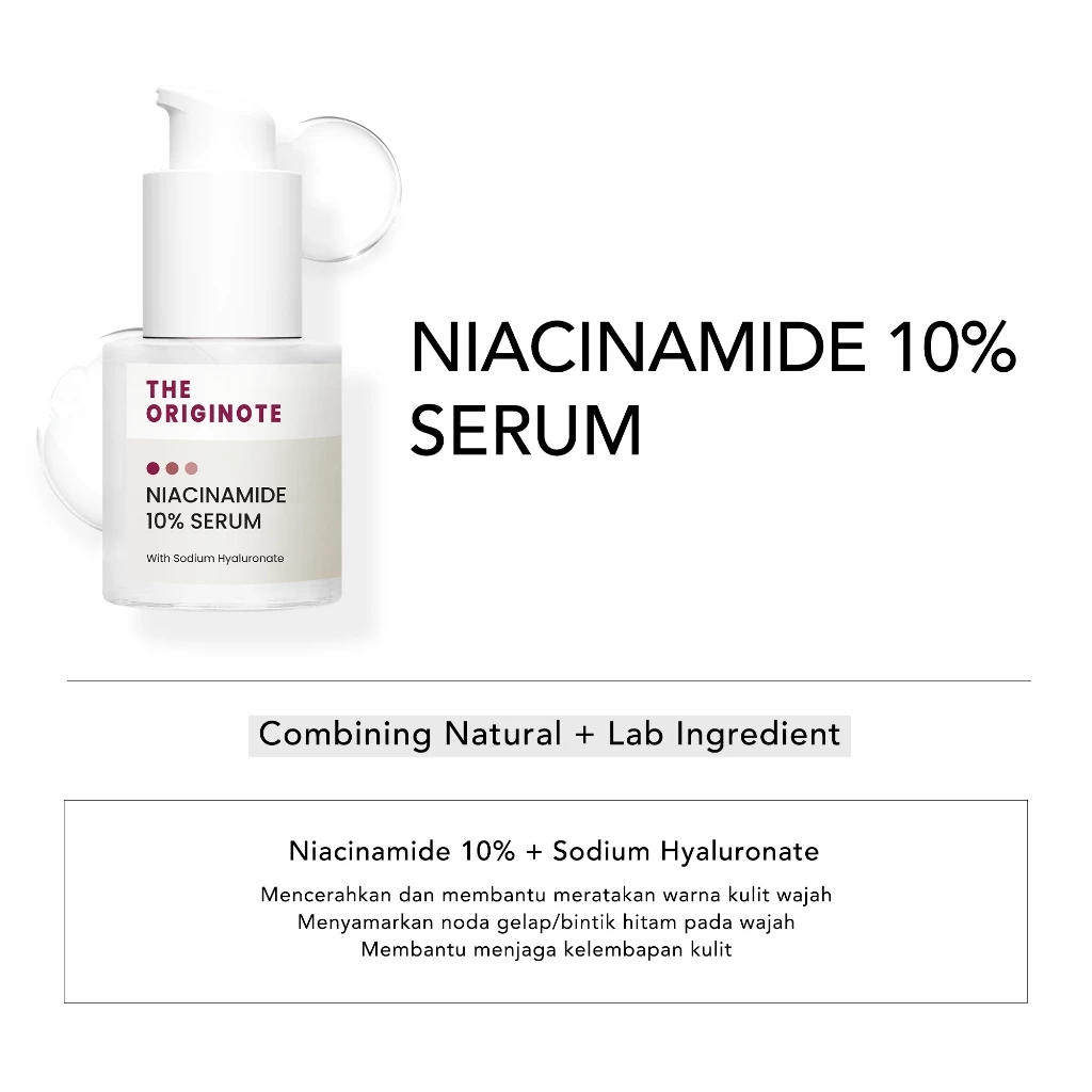 Niacinamide 10% Serum Originote untuk Mencerahkan dan Meratakan Warna Kulit Wajah