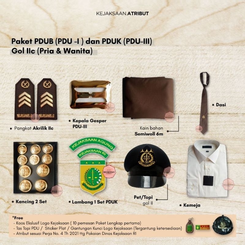 Jual PAKET PDUK & PDUB Pakaian Dinas Upacara CPNS KEJAKSAAN Shopee