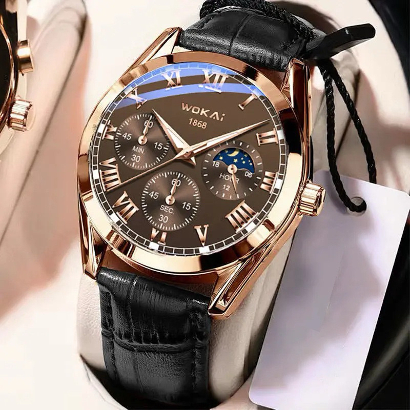 Jual (Terima Cod)Jam Tangan Pria Wokai 1868 Crono3 Varisi Strap Kulit ...