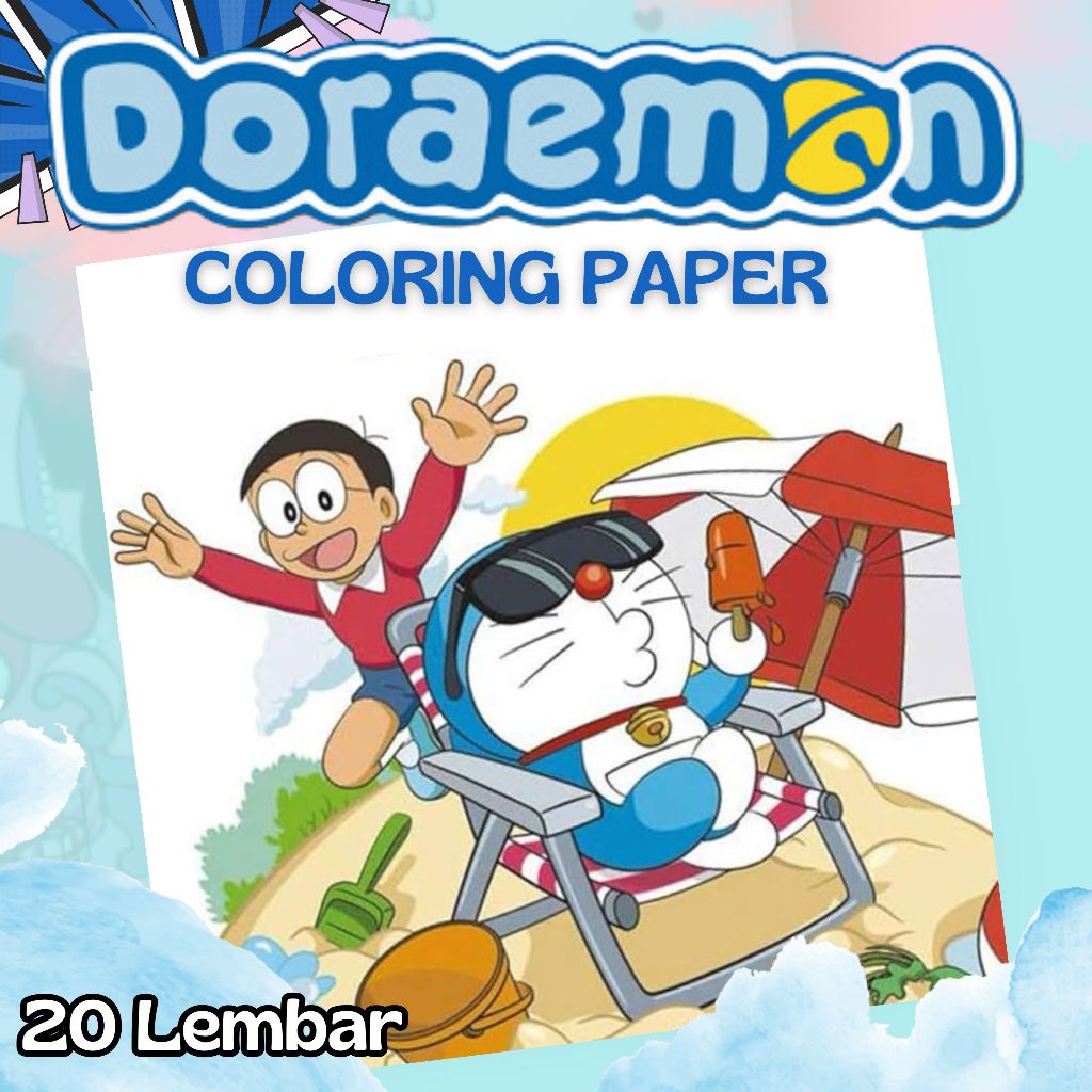 Jual MEDIA BELAJAR MELUKIS DAN MEWARNAI DORAEMON AND FRIEND LUCU