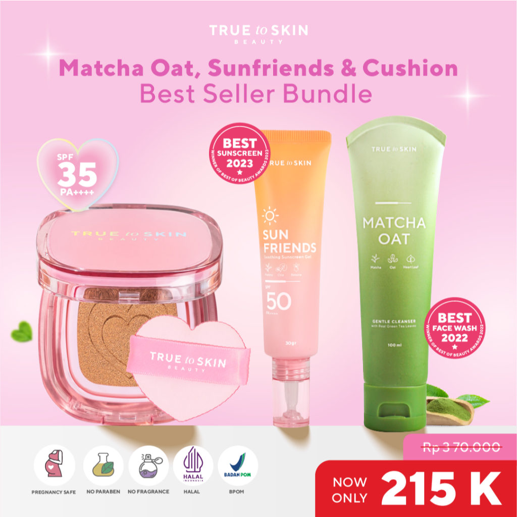 Jual [ SPECIAL BUNDLE ] TRUE TO SKIN - BEST SELLER CUSHION + SUNSCREEN ...