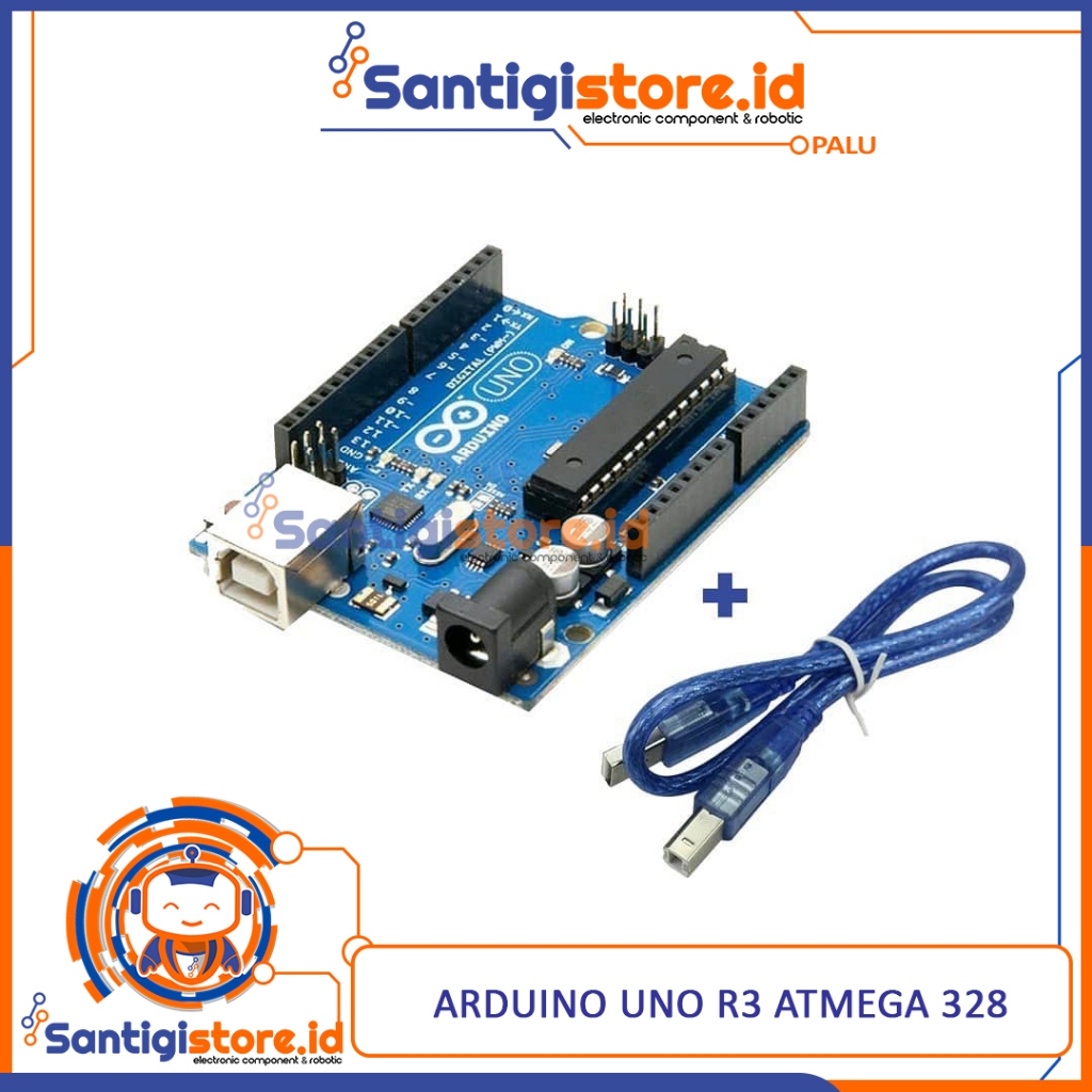 Jual BOARD ARDUINO UNO R3 DIP ATMEGA328P/16U2 FREE CABLE DOWNLOADER ...