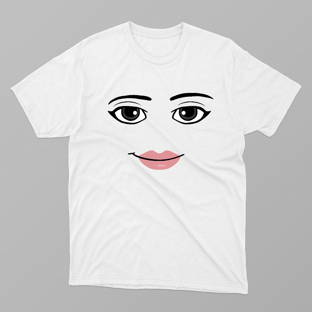 Jual Kaos Roblox Face - Kaos Meme - Female Face - Roblox - Muka