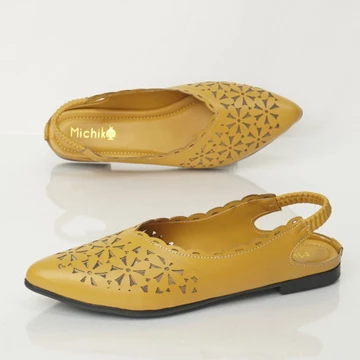 Michiko Sepatu Flatshoes Slop On Wanita Motif Bunga