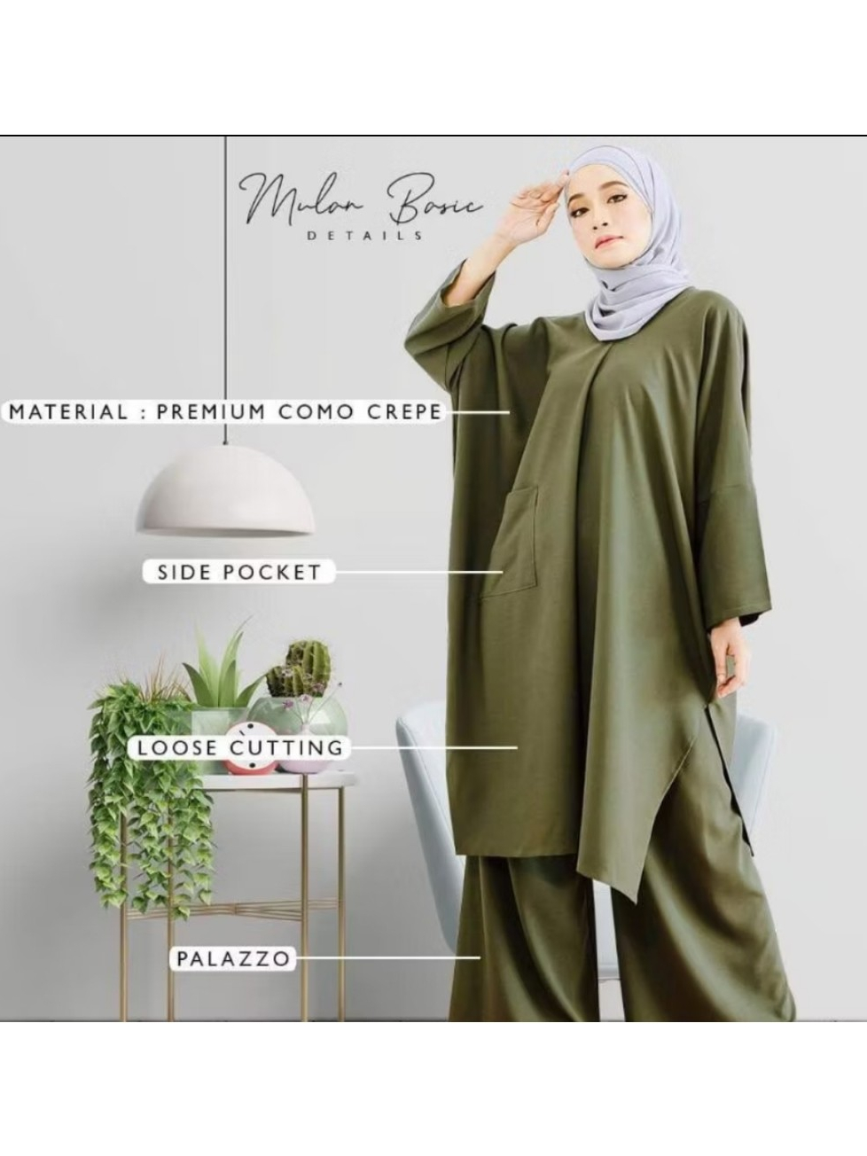 Jual Setelan Simple Gamis Muslim Kaftan 2 in 1 Rok Bahan Crinkle ...