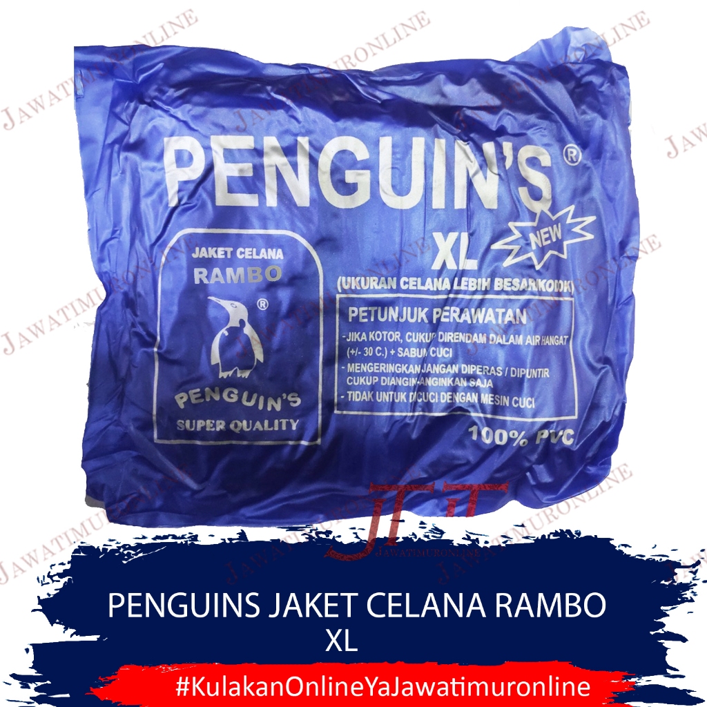 Jual PENGUINS Jas Hujan Jaket Celana Rambo | Shopee Indonesia