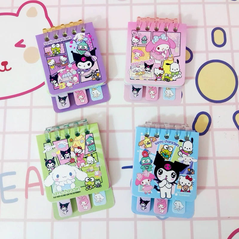 Jual Notebook mini karakter sanrio isi 60lembar kuromi cinamoroll ...