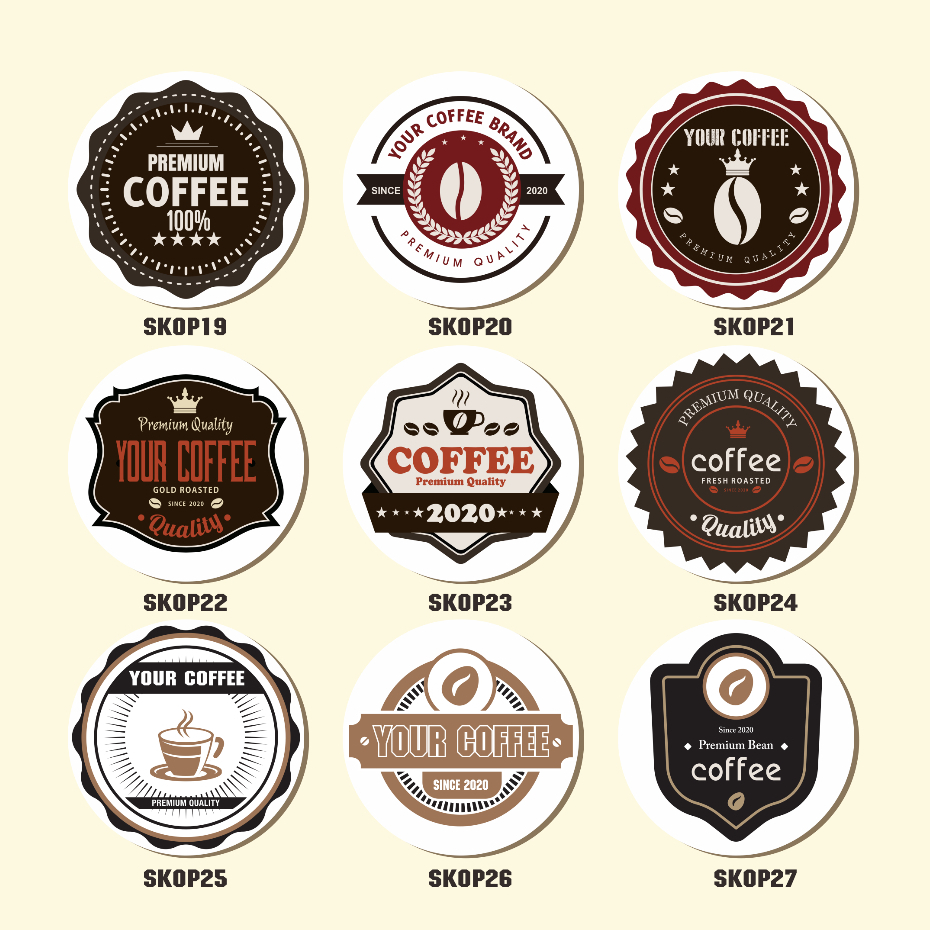 Jual 9-15 Sangjaya Stiker Label Minuman Kopi Sticker Free Desain Custom ...