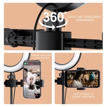 Ring Light 16cm Tripod Dudukan Ponsel Ring Light Desktop Lampu Pengisi Desktop