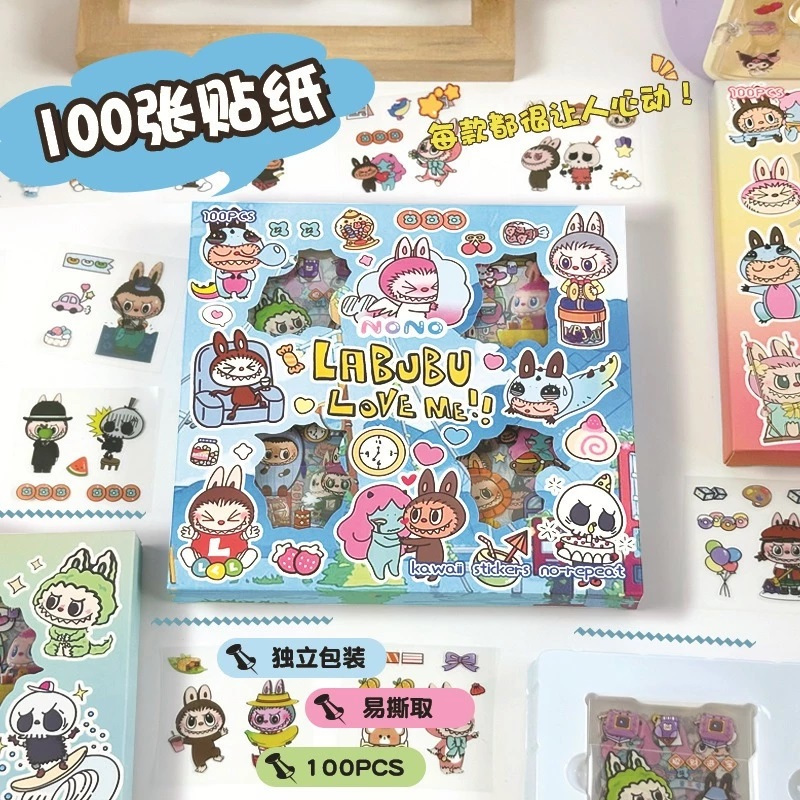 Jual Stiker Labubu Lucu Isi 100 Pcs Dekorasi Buku Catatan, Laptop ...
