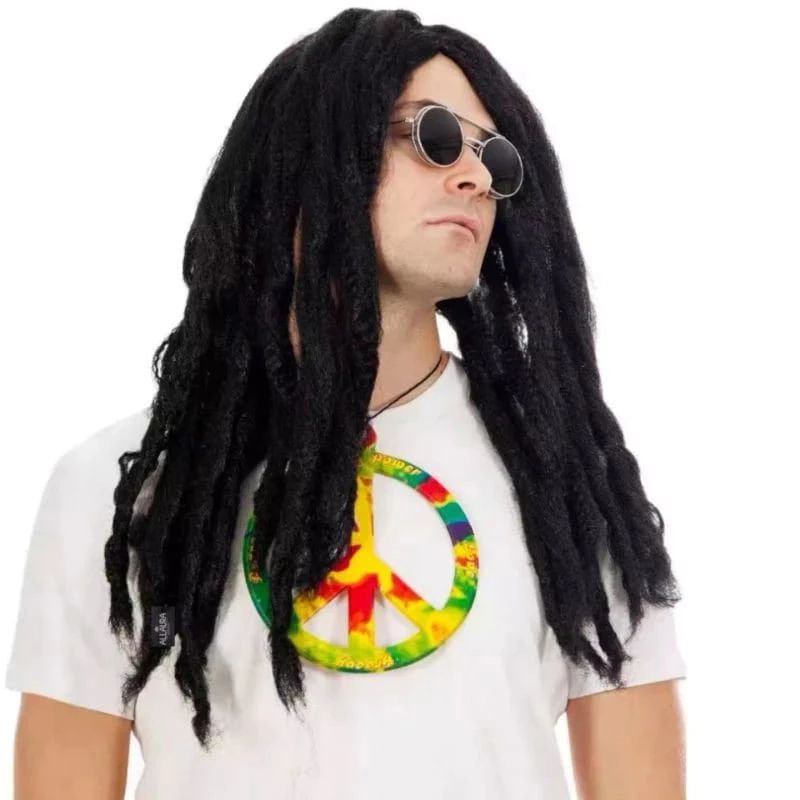 Jual wig rambut palsu pria gimbal rasta mania wig rambut panjang warna ...