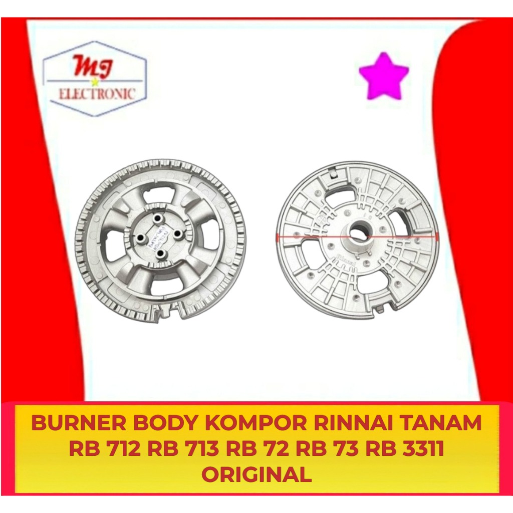 Jual Burner Body Burner Besar Tempat Keluar Api Kompor Tanam Rinnai ...