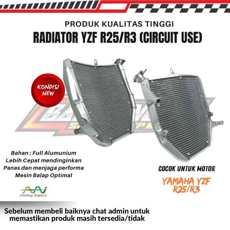 Jual Radiator Motor Racing AAI Yamaha YZF R25/R3 Original | Shopee ...