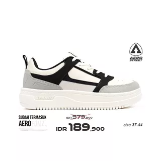 Aerostreet 37-44 Brooklyn Natural Hitam Hitam - Sepatu Sneakers Casual Sport