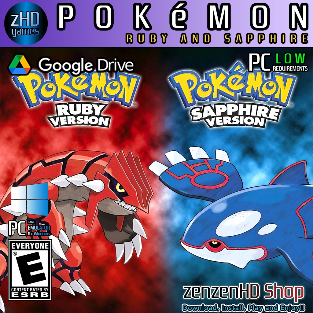 Jual POKEMON RUBY AND SAPPHIRE | Pokemon Ruby & Sapphire Version PC ...