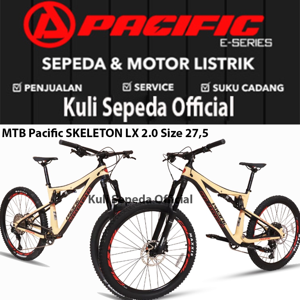 Jual PROMO SEPEDA MTB PACIFIC SKELETON LX Ukuran 27,5 Shimano