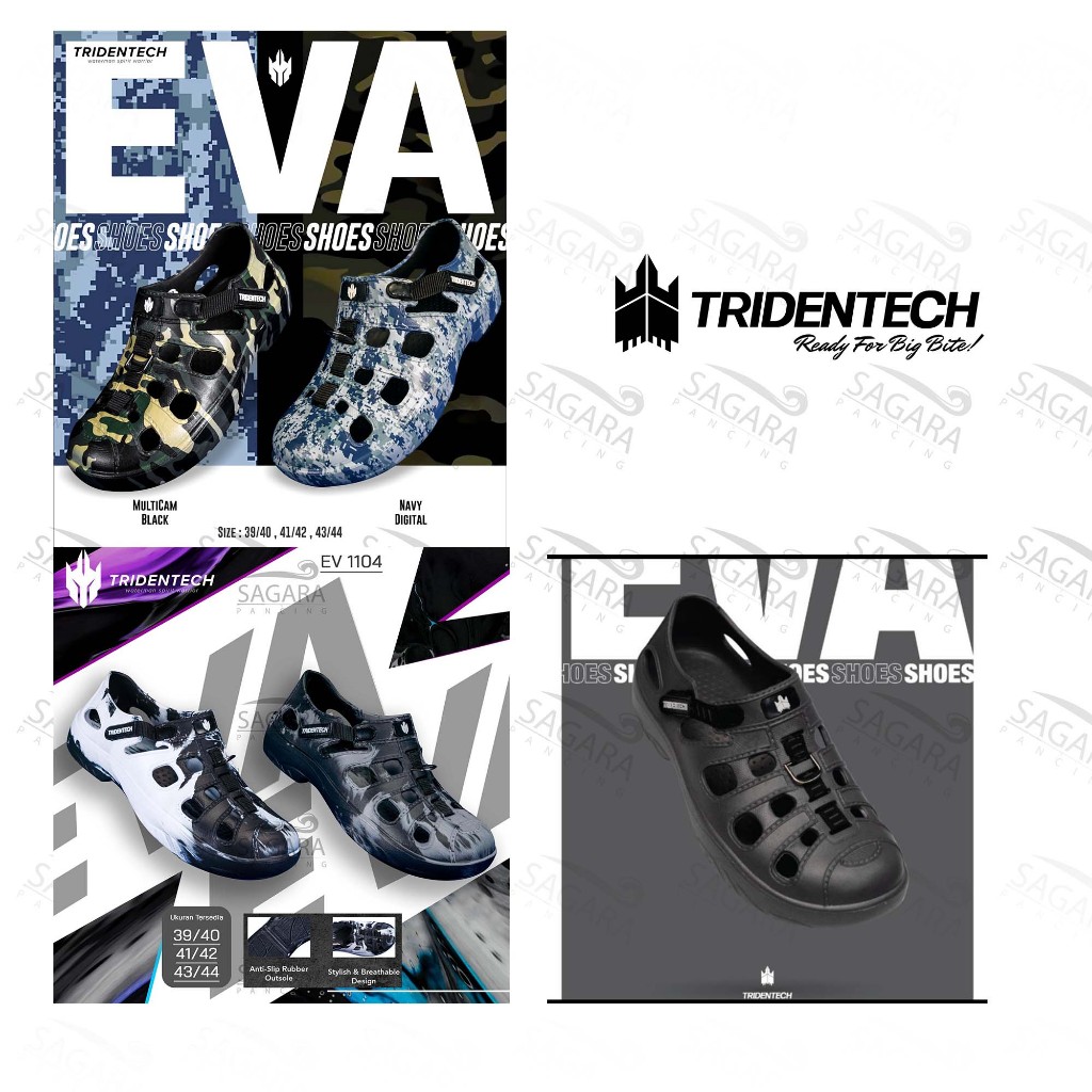 Jual Sepatu Mancing Tridentech EVA Shoes EV 1104 | Sepatu Pancing Anti ...