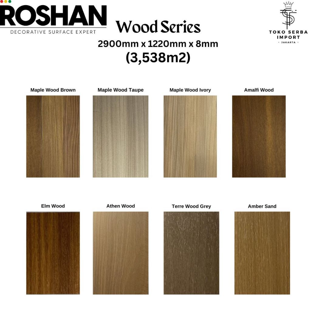Jual Roshan Wall Panel Bamboo Charcoal Wood Series 290x122x0,8cm ...